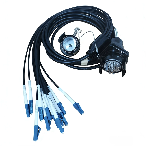 Fiber optic amplifier connected to sensor