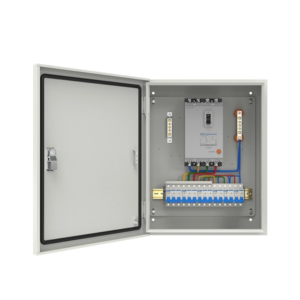 What wiring connects the low-voltage box to the cable tray 