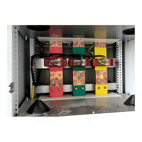 Floor-standing electrical distribution box with channel steel base