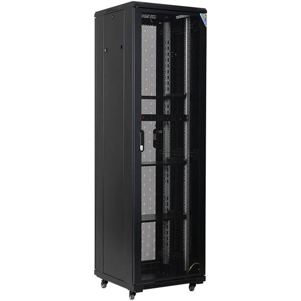Install network cable trays on top of the server rack