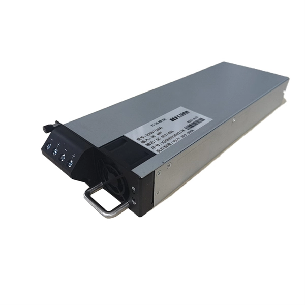 Network switch connected to fiber optic equipment