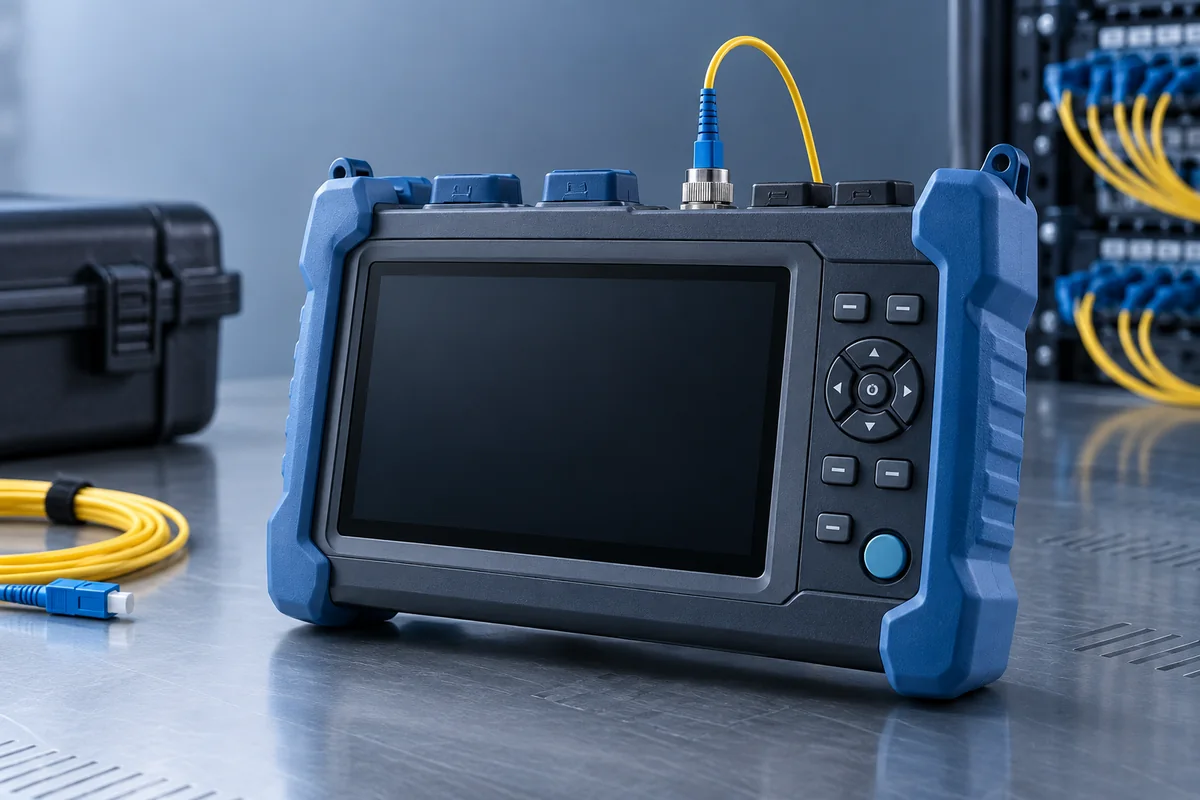 OTDR used to verify a fiber optic adapter link