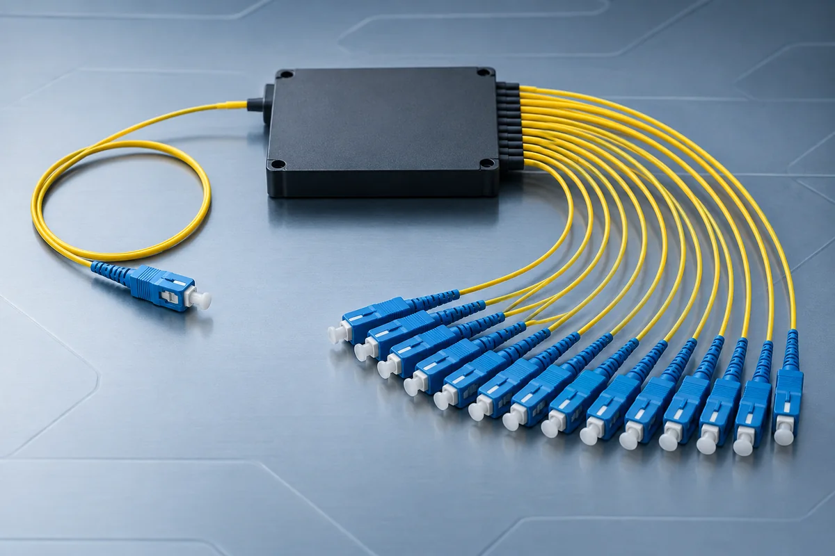FTTH splitter enclosure with waterproof fiber optic adapters